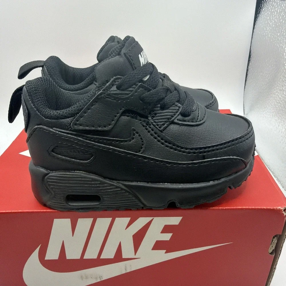 Nike Air Max 90 Easy On Toddler Size 6c Black Athletic Walking Shoes